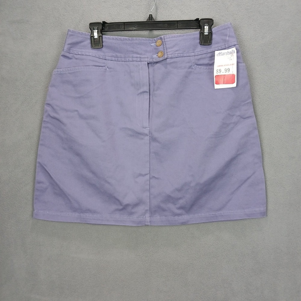 NY Khakis New York & Company Jean Skirt Womens 10‎ Lavender Purple Cotton Career